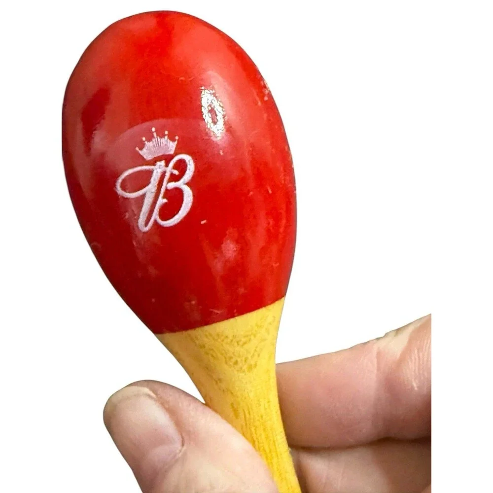 Budweiser Wooden Maracas Musical Instruments Toy 7.5